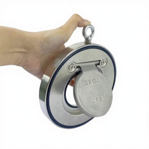 Hac799d7826e14273b016ed73583d48dc1 High Quality DN100 PN16 Stainless Steel CF8 CF8M Manual Water Spring Single Disc Type Wafer Check Valve High Temperature