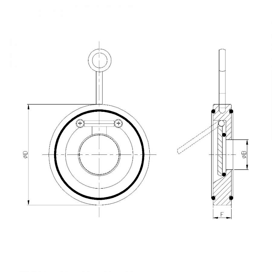 Stainless Steel Wafer Check Valve Dimension