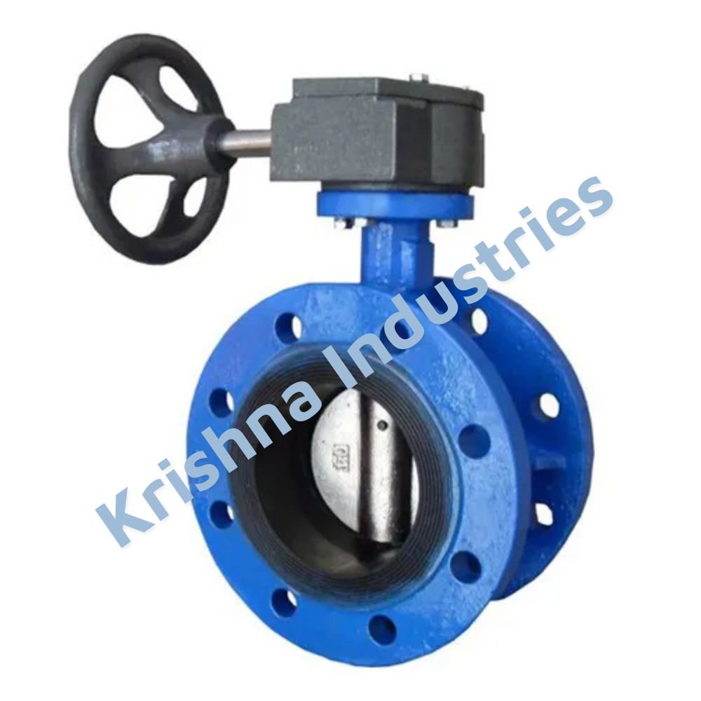 Heavy duty gear operated wafer butterfly valve dn200 dn300 dn400 high torque
