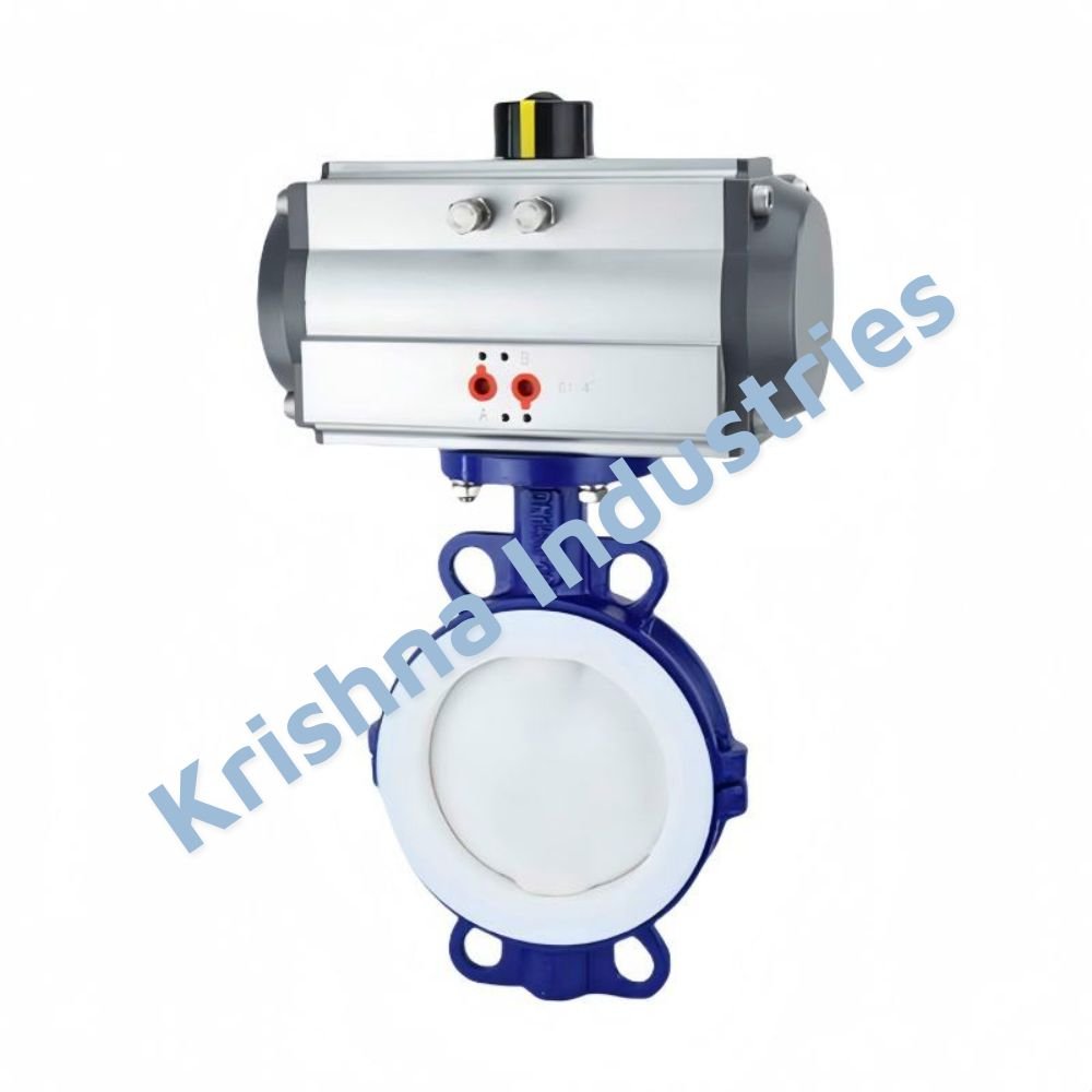 Pneumatic Actuator Operated Butterfly Valve manufacturer supplier exporter India
